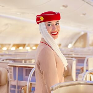 Emirates female Flight Attendant.