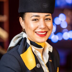 Lufthansa female Cabin Crew.