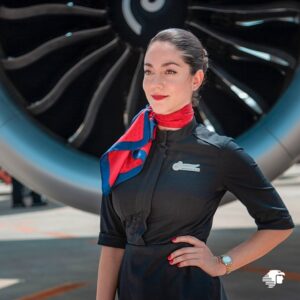 AeroMexico female Flight Attendant.