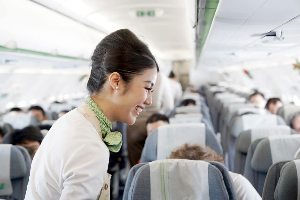 Bamboo Airways female Flight Attendant.