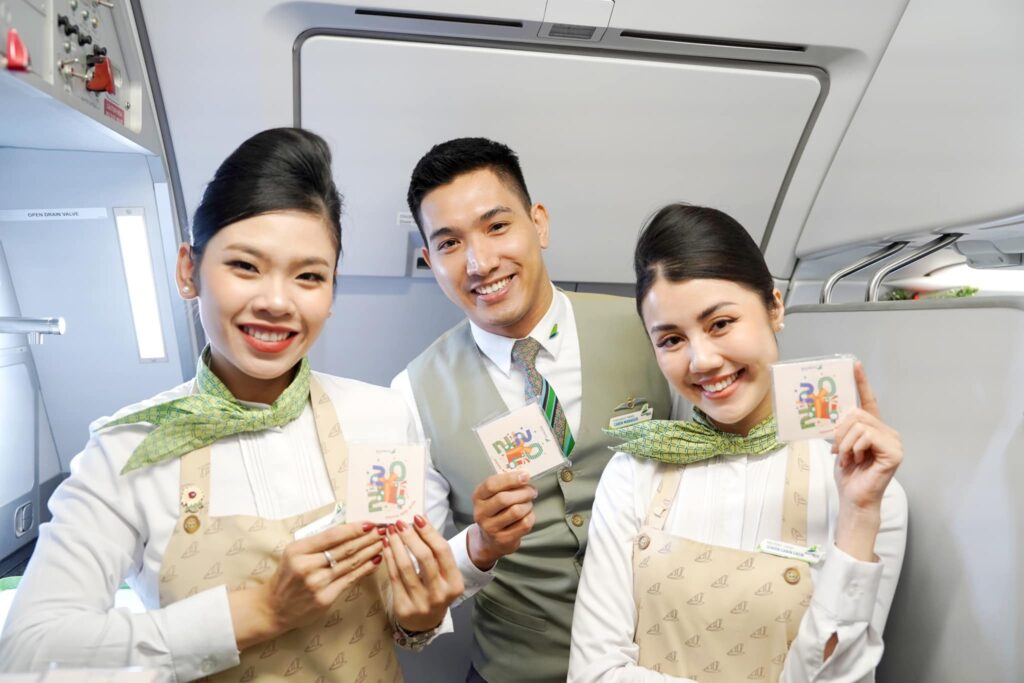 Bamboo Airways females and male Cabin Crew.