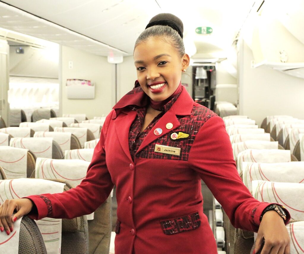 Kenya Airways female Cabin Crew.