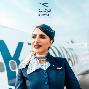 Kuwait Airways female Flight Attendant.