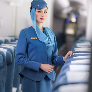 Oman Air female Air Hostess.