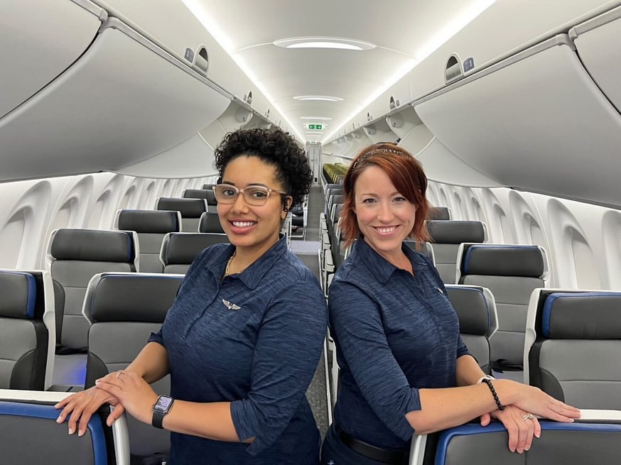 Breeze Airways female Flight Attendants.