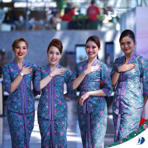 Malaysia Airlines female Flight Attendants.