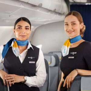 Discover Airlines female Cabin Crew.