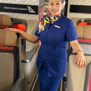 South African Airways female Cabin Crew.