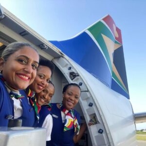 South African Airways female Cabin Crew Members.