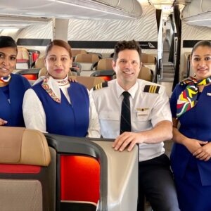 South African Airways female Cabin Crew and Pilot.