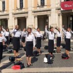 Alitalia Flight Attendants protesting in Rome