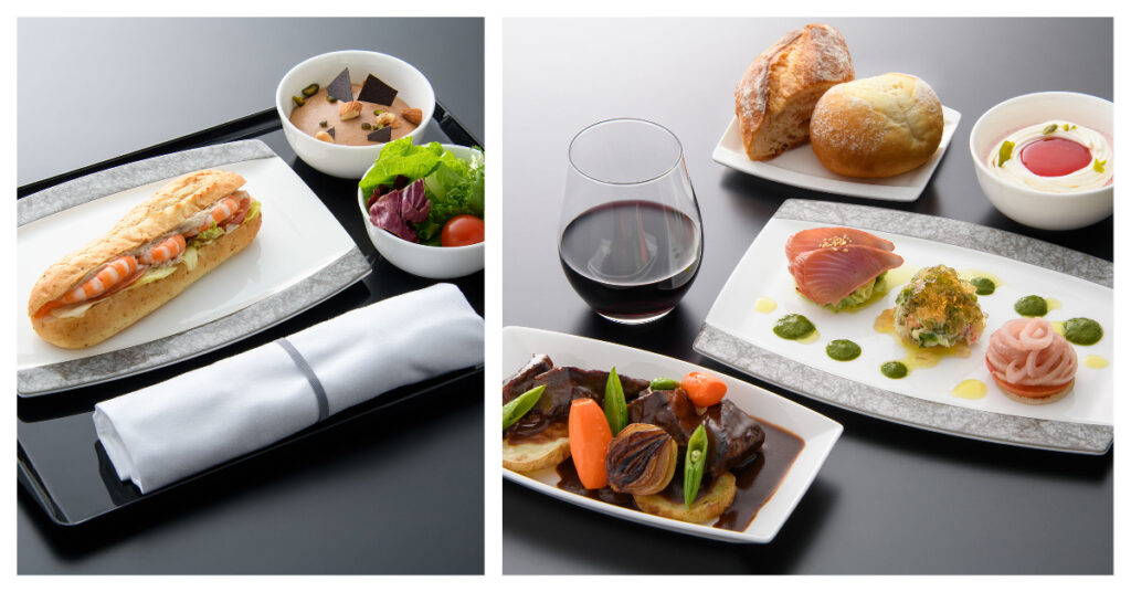 All Nippon Airways inflight dining.