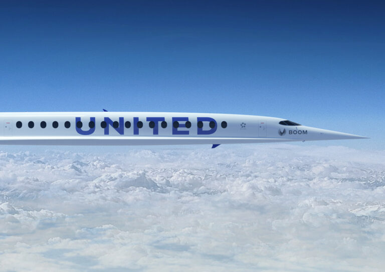 United Airlines Boom Supersonic aircraft