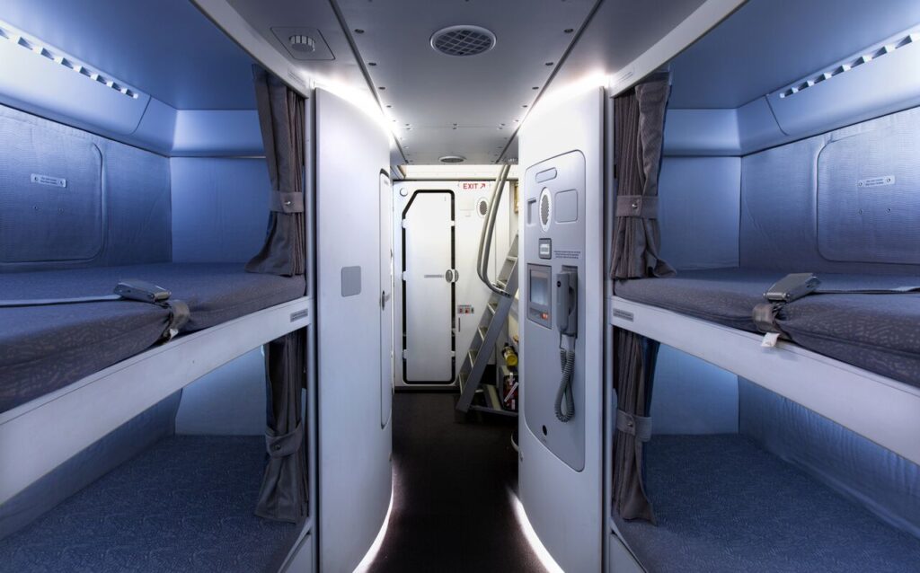 Where Cabin Crew sleep on long flights?