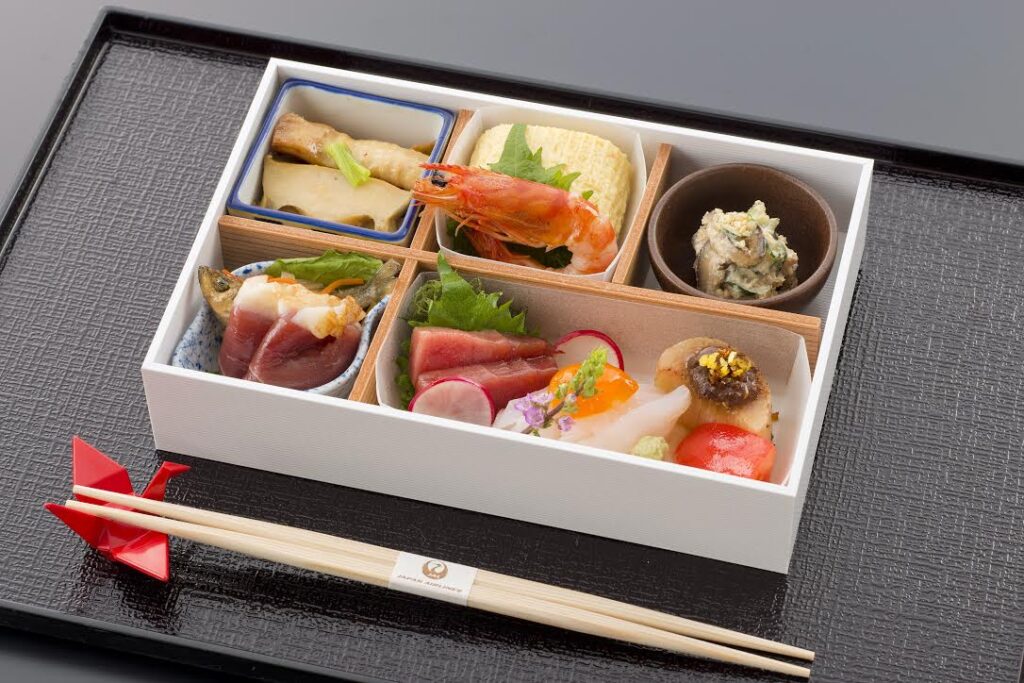 Japan Airlines inflight dining.