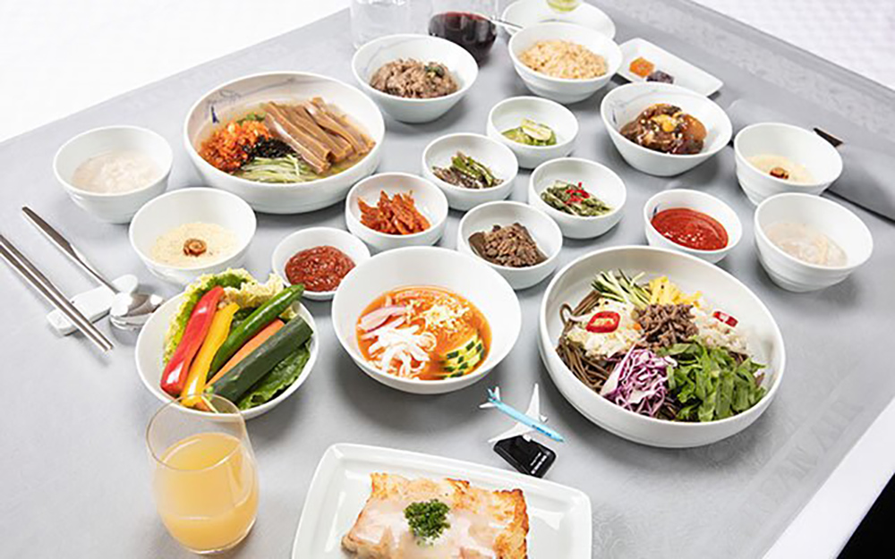 Korean Air inflight dining.