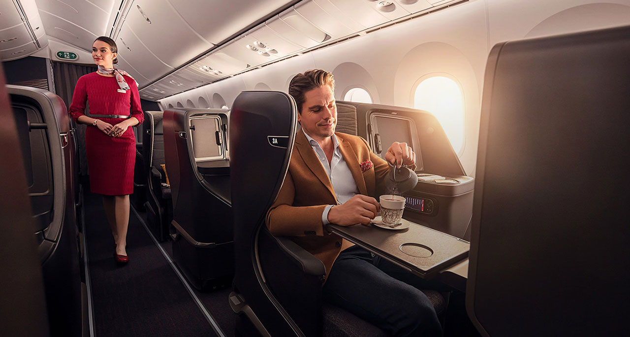 Turkish Airlines Business Class Cabin