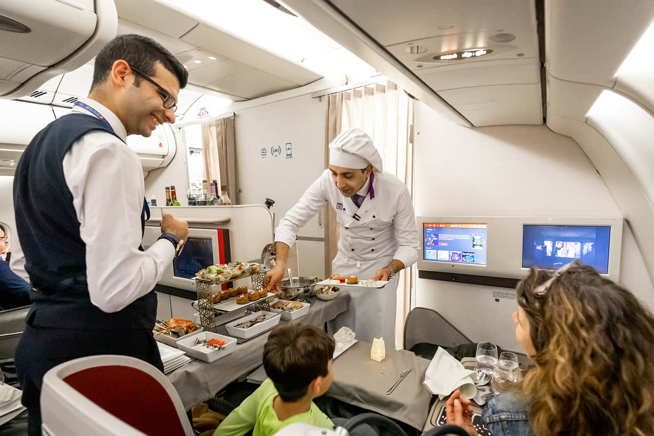 Turkish Airlines Flying Chefs cabin