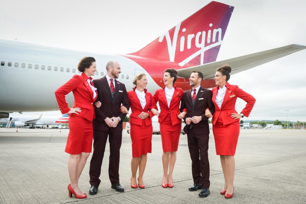 Virgin Atlantic Cabin Crew Uniform.