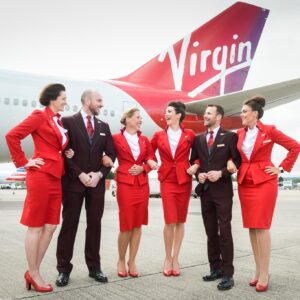 Virgin Atlantic Cabin Crew Uniform.